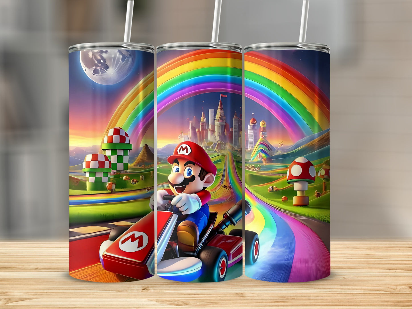 Rainbow Track Tumbler With Mario Kart Design Product