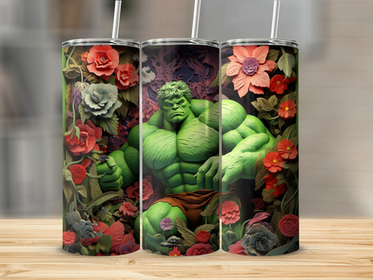 Colorful Hulk Floral Art Design Tumbler Cup Product