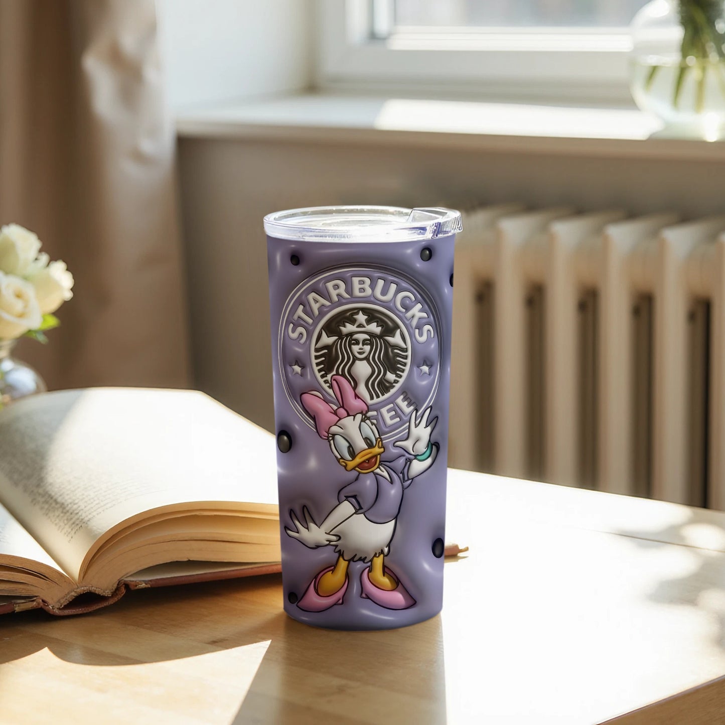 Cute Daisy Duck Patterned Starbucks Tumbler