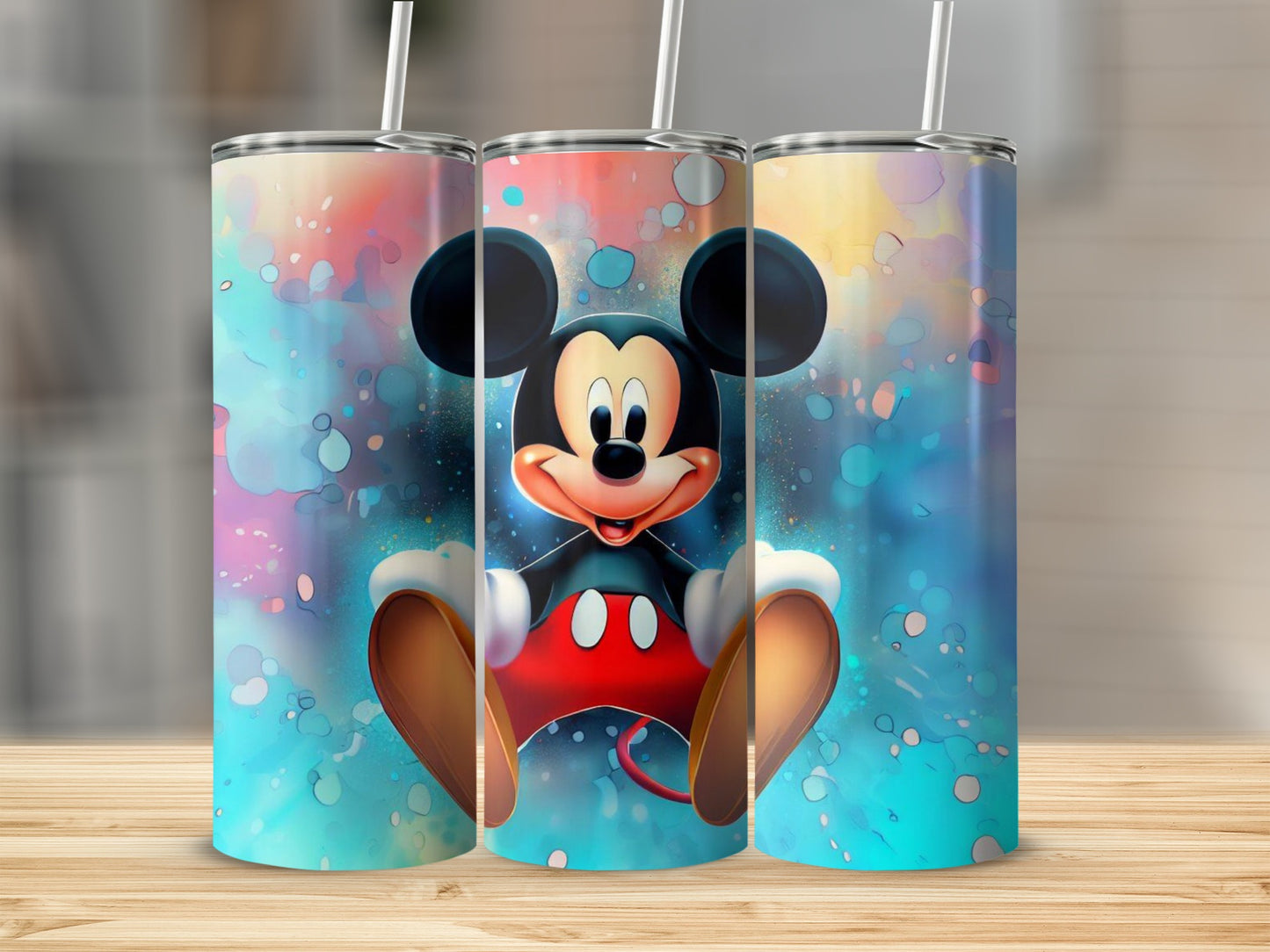 Colorful Mickey Mouse Tumbler with Cheerful Design
