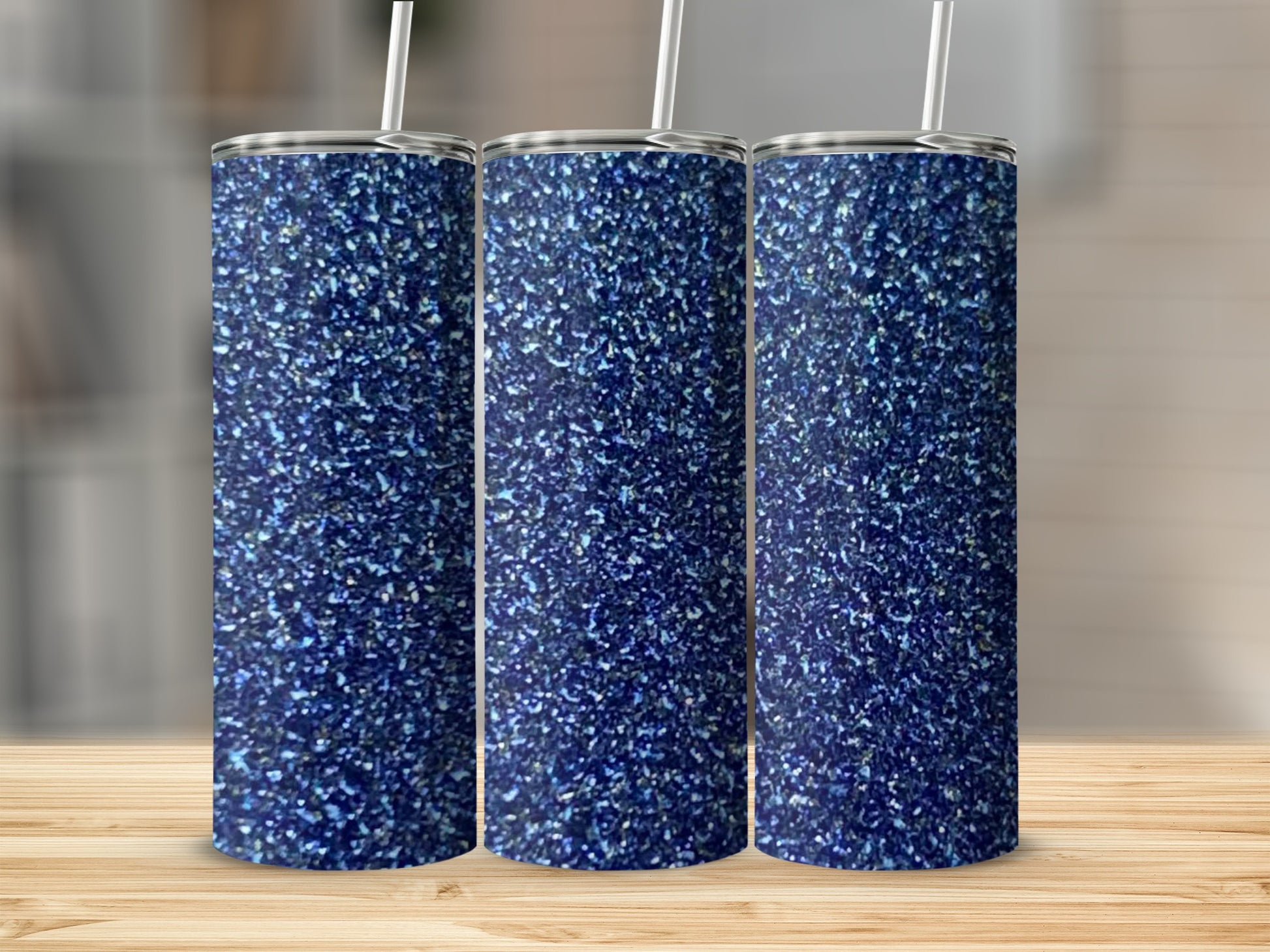 Blue Glitter Textured Style travel mugs