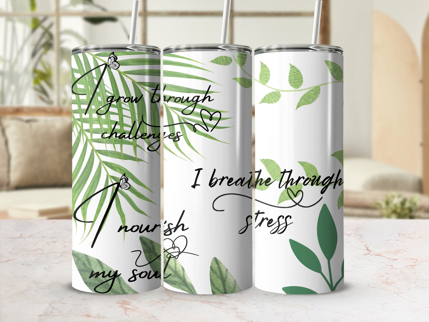 I Grow Through Challenges Nourish My Soul Tumbler