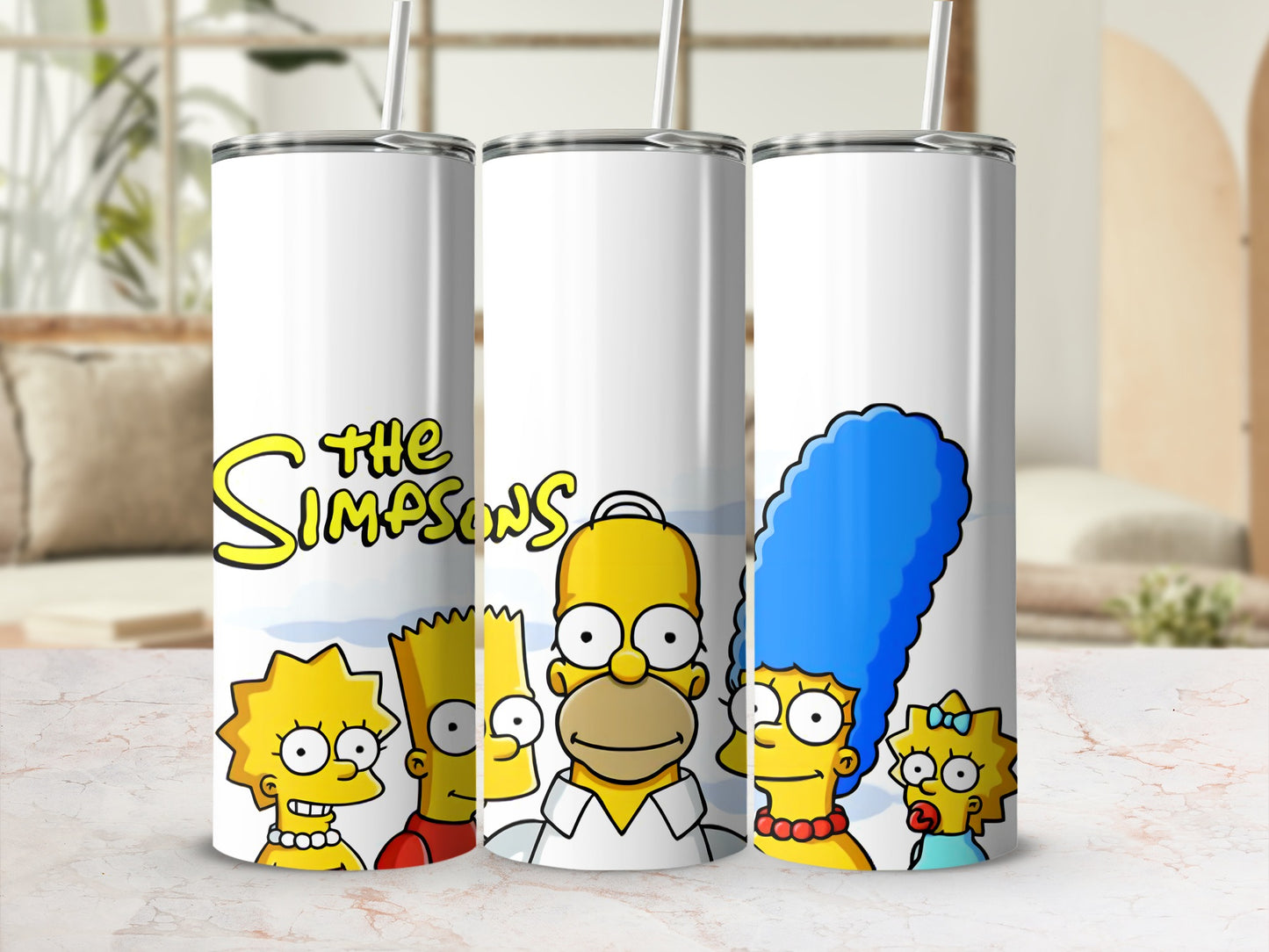 Custom Simpsons Family Design Insulated Tumbler