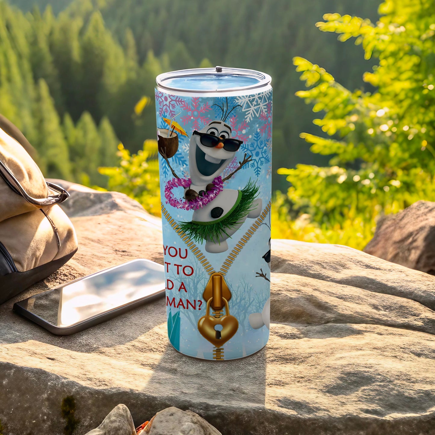 Olaf Tropical Design Insulated Tumbler For Summer Fun