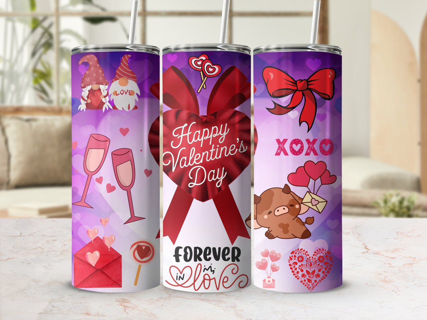 Happy Valentine's Day Love Forever in Love Tumbler