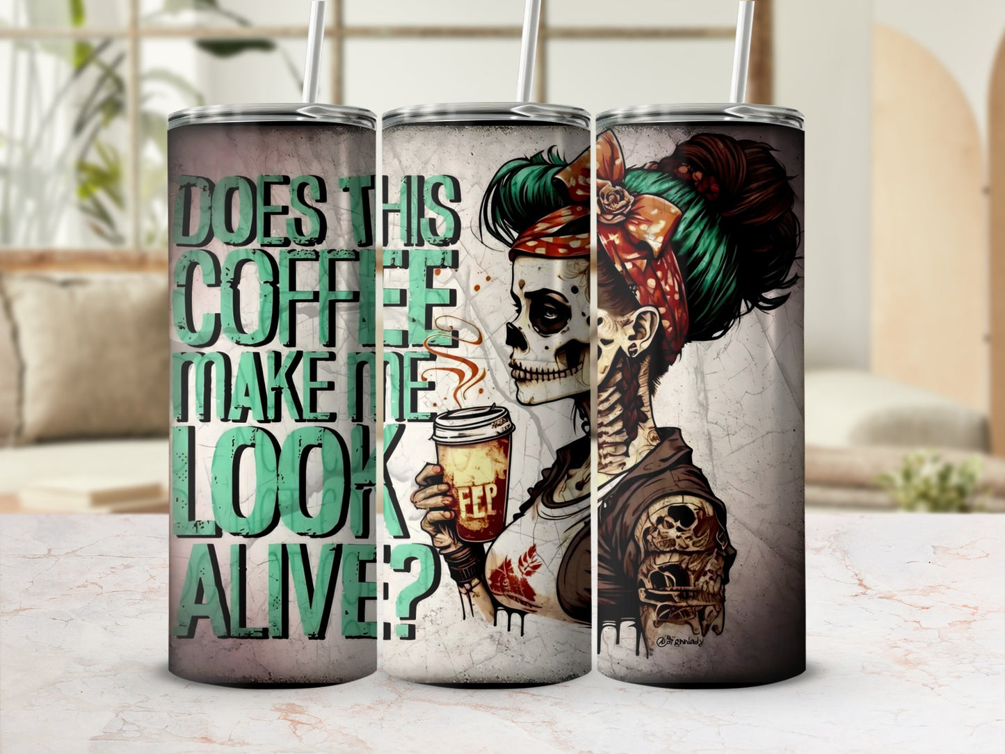 Does This Coffee Make Me Look Alive Tumbler
