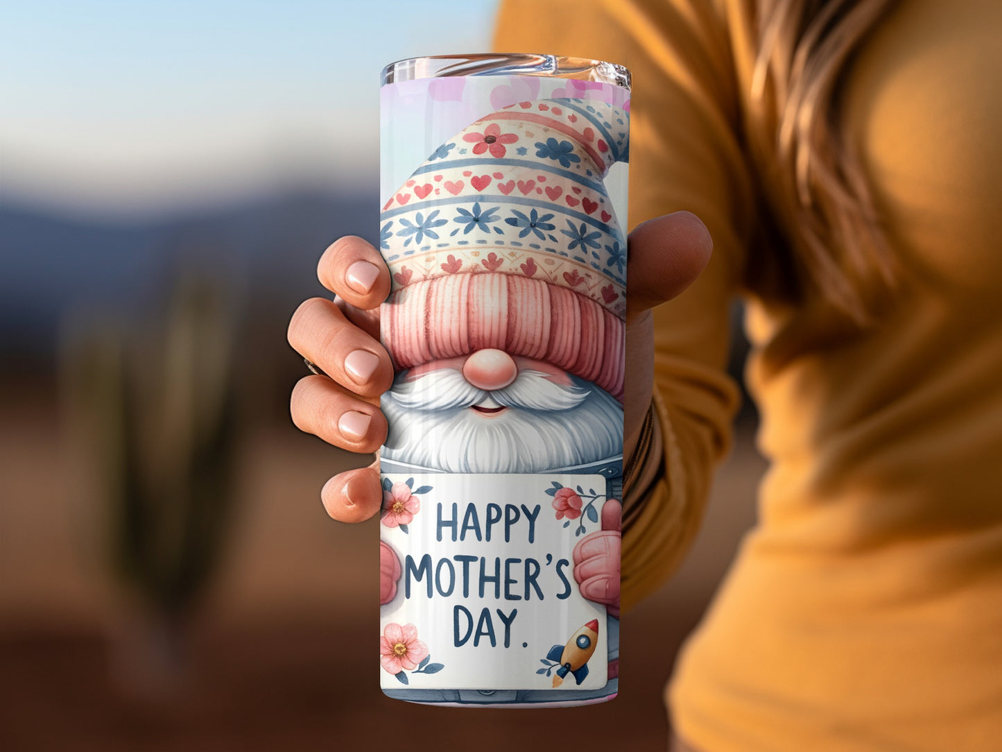 Happy Mother's Day Gnome Themed Travel Mug