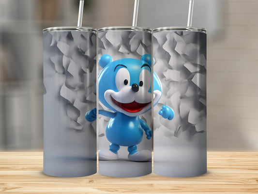 Adorable Blue Cartoon Character Design Tumbler