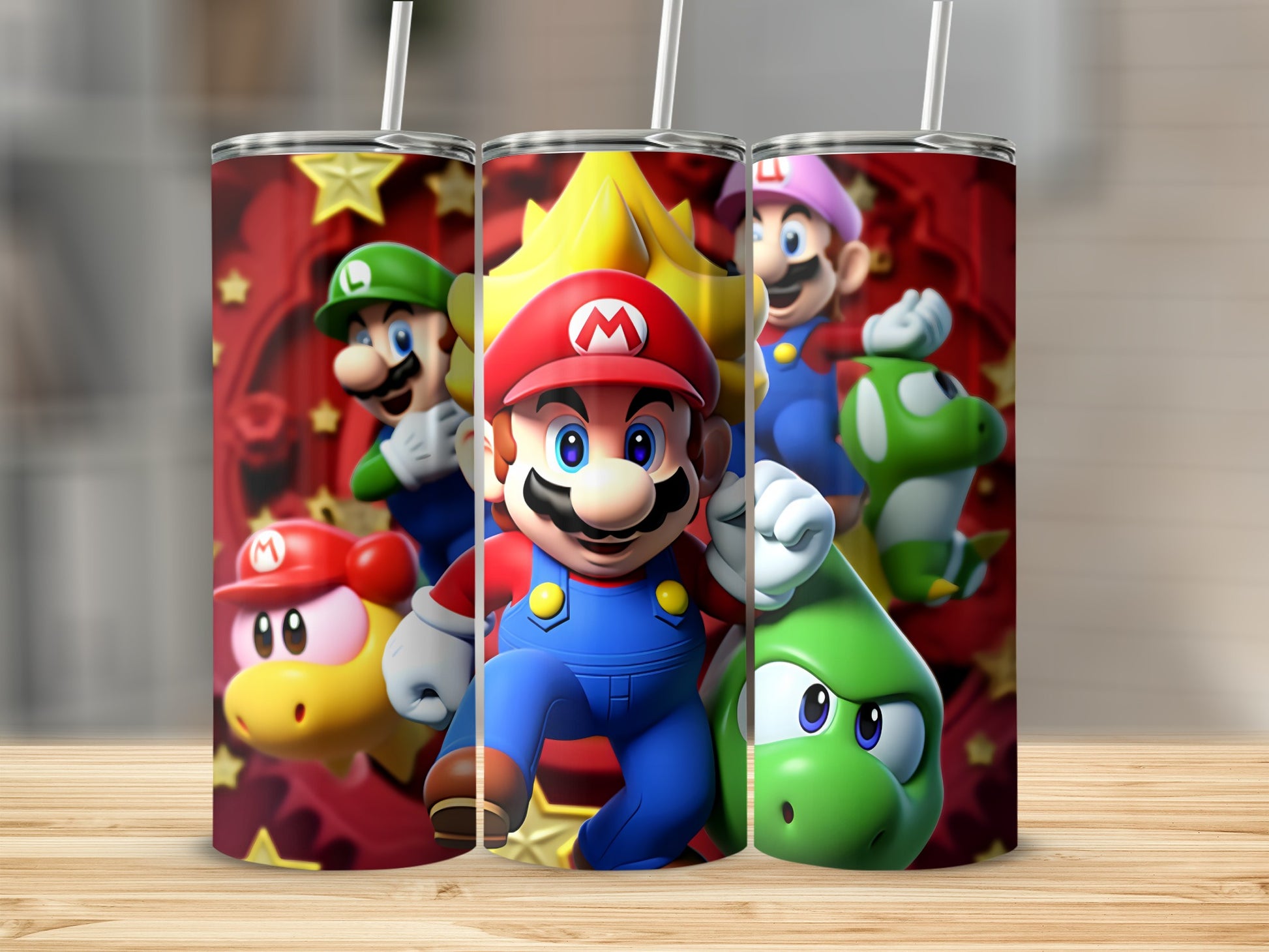 Iconic Super Mario Characters Themed Tumbler