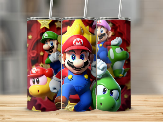 Iconic Super Mario Characters Themed Tumbler