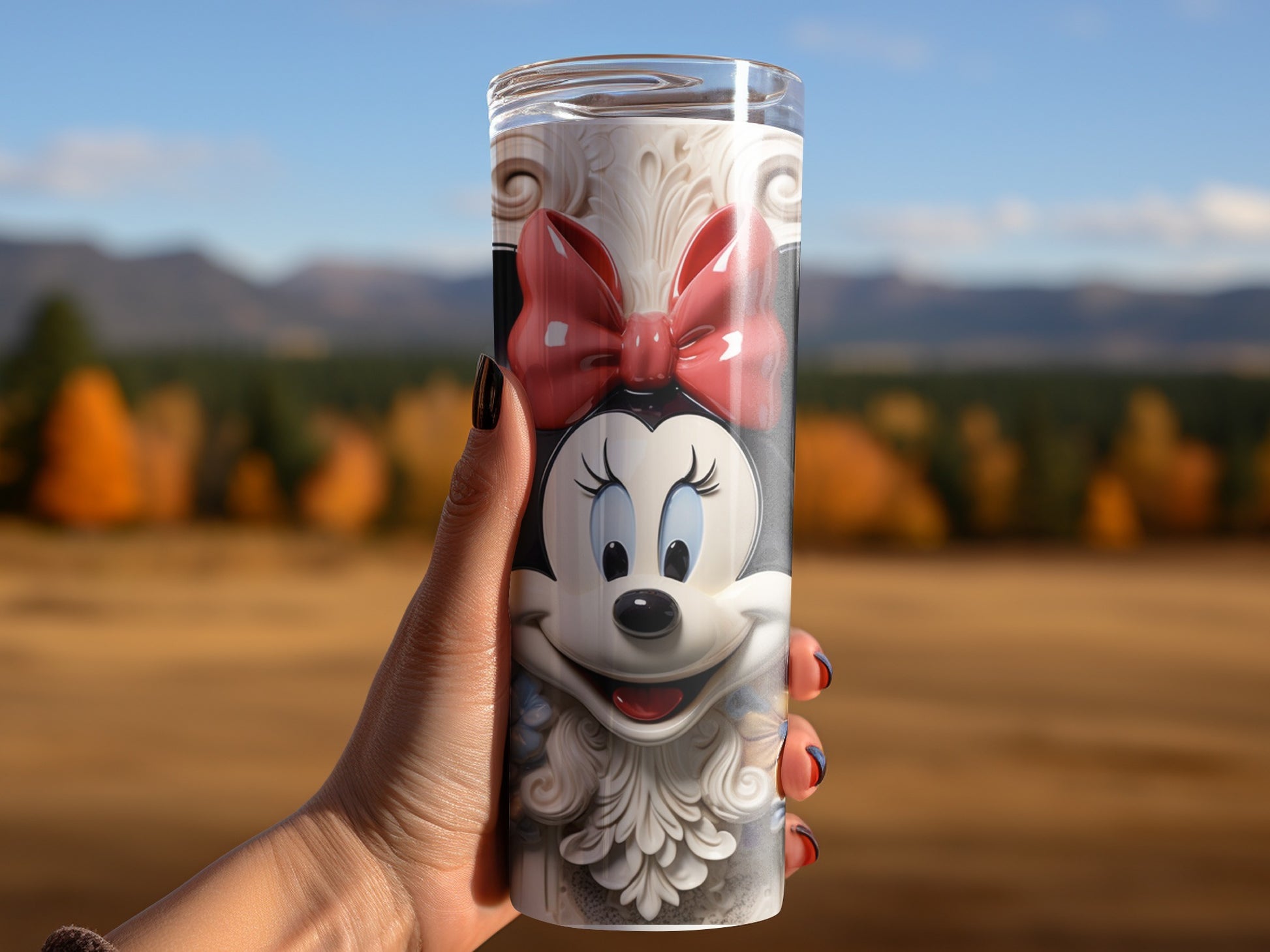 Minnie Mouse with Red Bow Design Tumbler Product