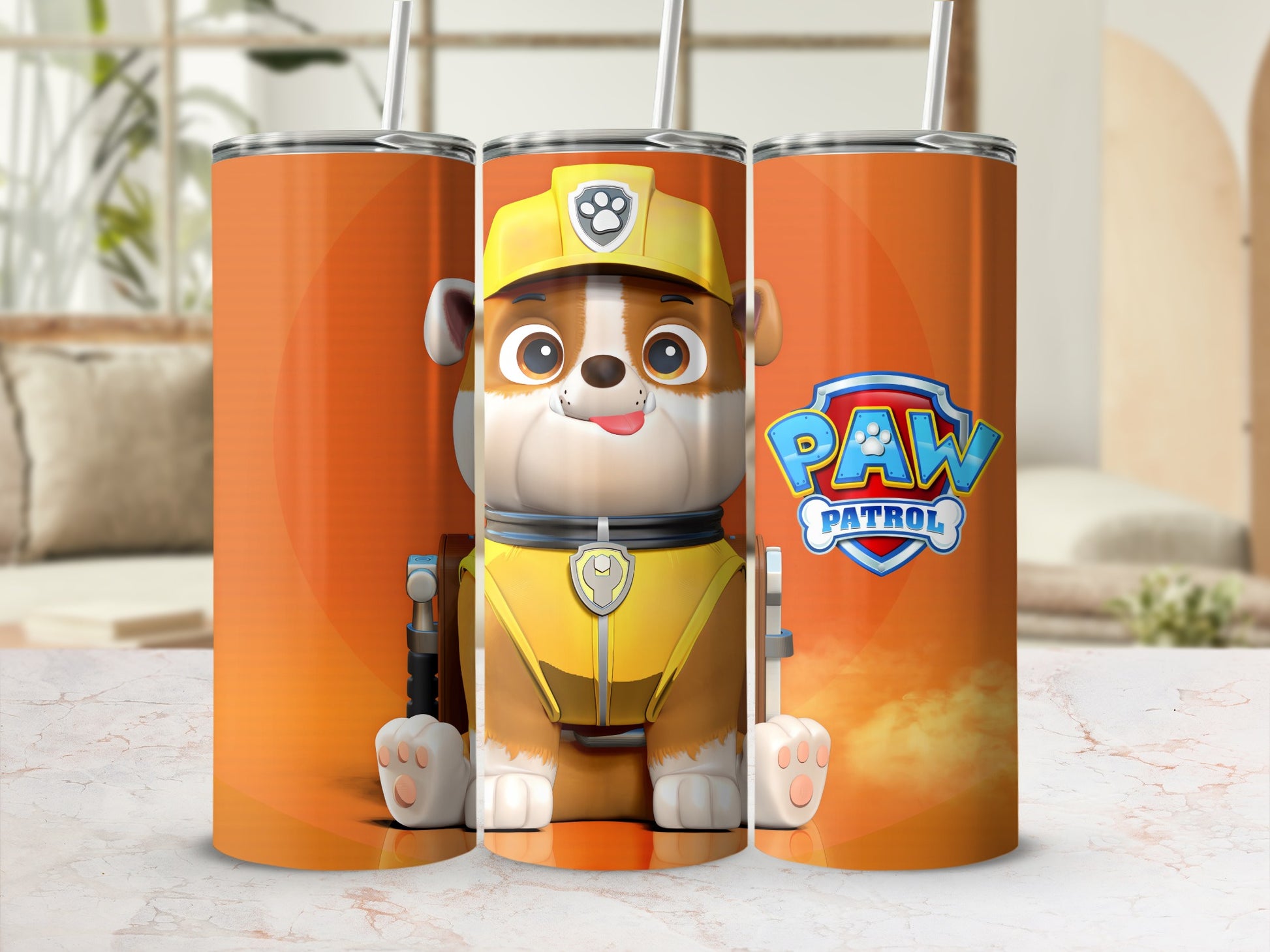 Paw Patrol Character Orange Stainless Steel Tumbler