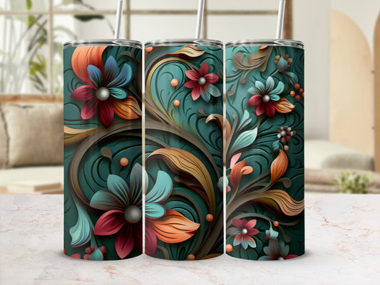 Vibrant Artistic Floral Design Layered Flowers product type