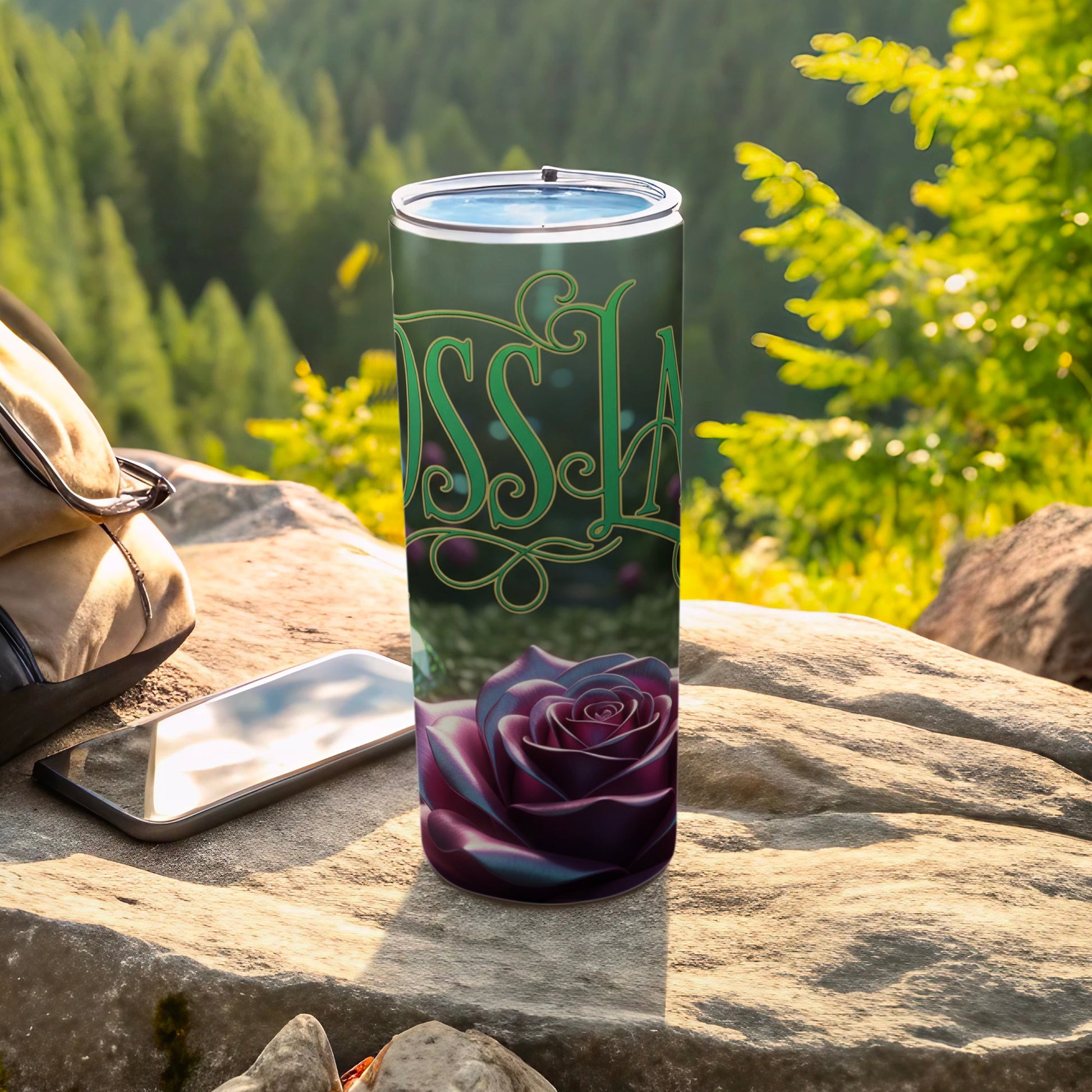 Vibrant Floral Art Insulated Travel Tumbler Cup