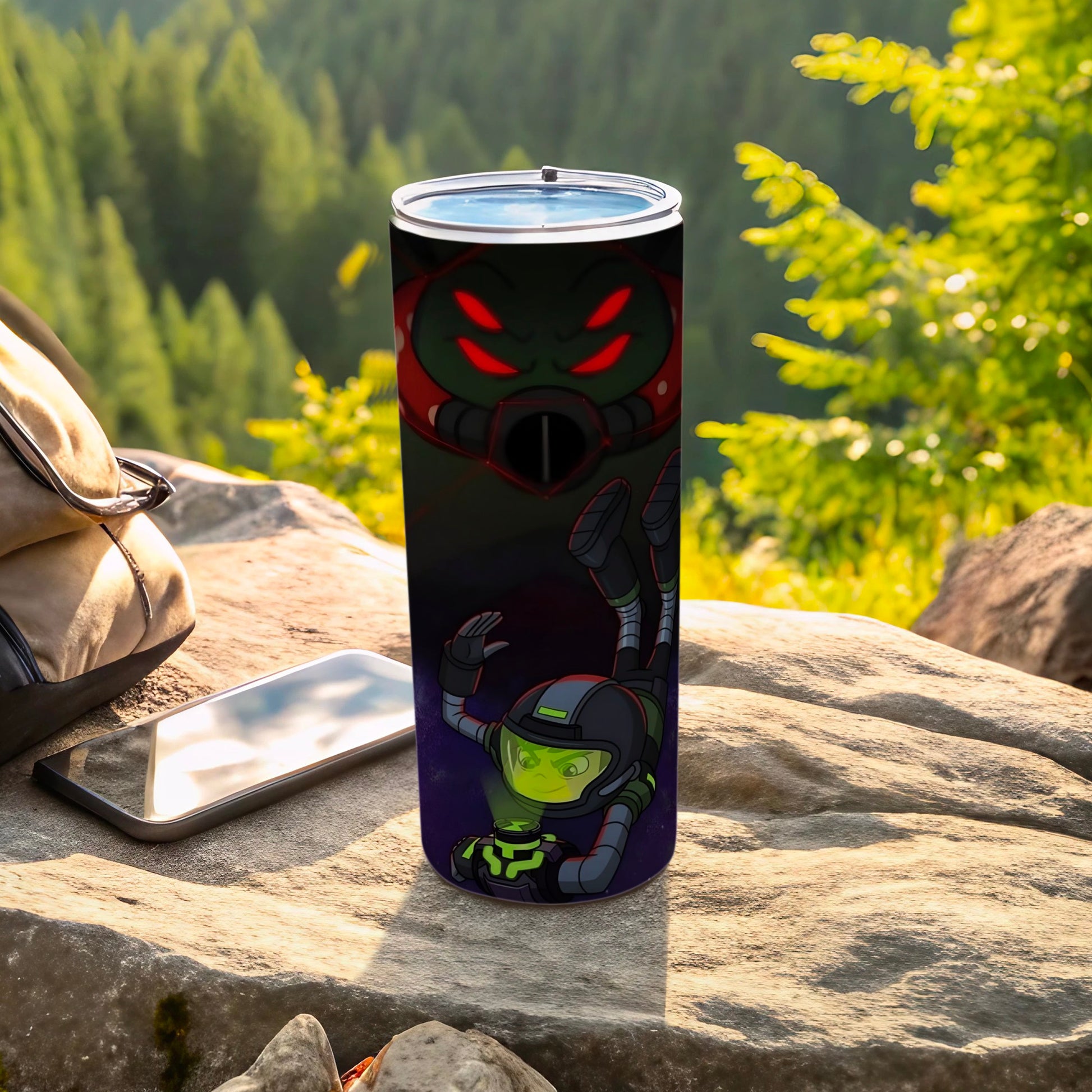 Alien Invasion Themed Insulated Travel Tumbler