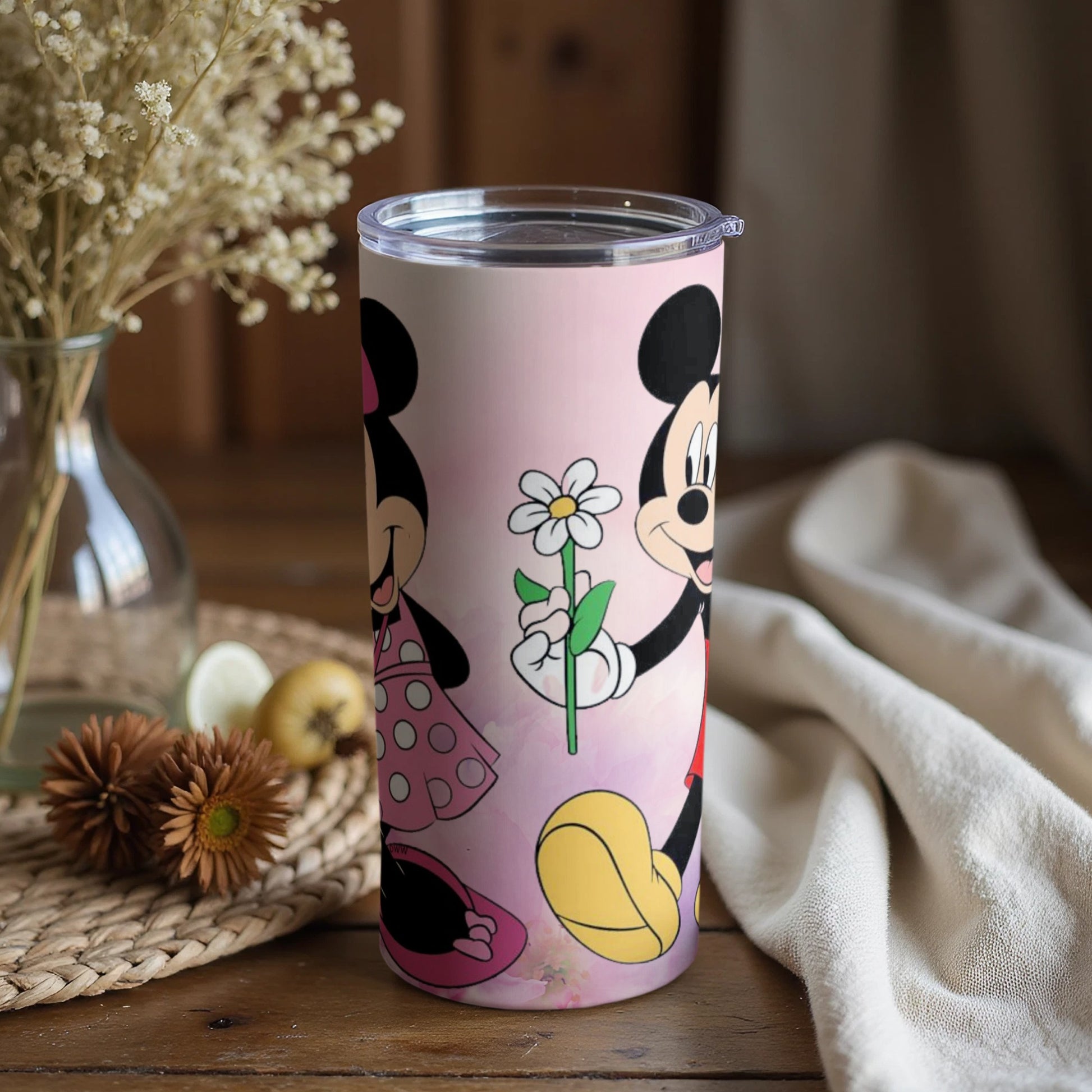 Mickey and Minnie Mouse Drinking Tumbler