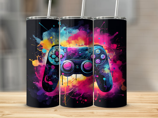 Splash Art Game Controller Design Tumbler Product
