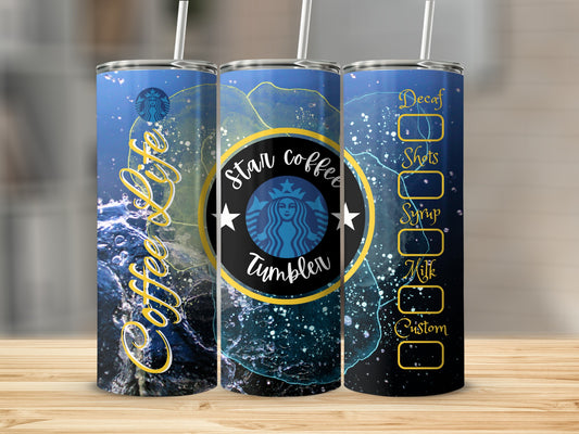 Star Coffee Tumbler Coffee is Life Customizable Tumbler