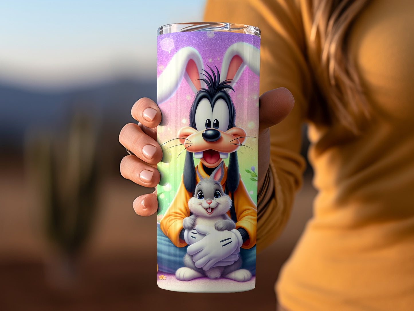 Cartoon Character with Bunny Personalized Tumbler