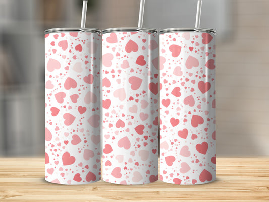 Pink Hearts Patterned Tumblers for Every Occasion