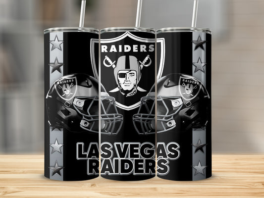 Las Vegas Raiders Football Helmets Team Logo Star Tumblers
