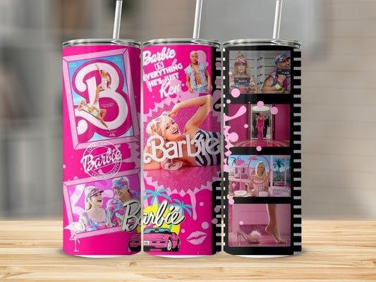 Barbie Movie Themed Stainless Steel Tumbler Cup