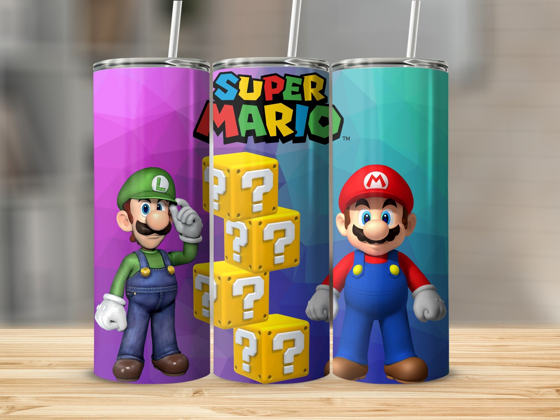 Super Mario and Luigi Themed Tall Drinkware Collection