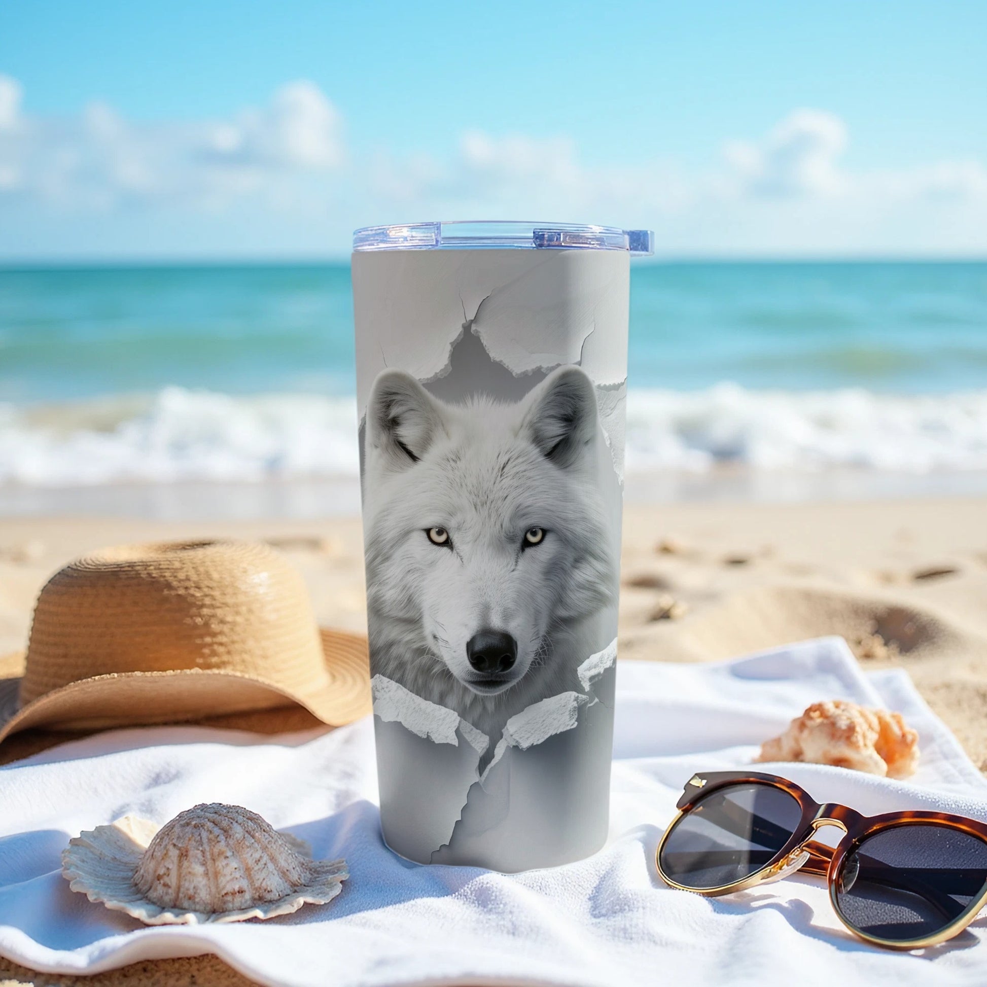 Majestic White Wolf Ripped Effect Tumbler Art product type
White Wolf
Wolf Tumbler
Arctic Wolf
Travel Mug
Insulated Cup
Wildlife Design
Animal Art
Ripped Effect
Unique Tumbler
Wolf Art
Drinkware Gift
Nature Inspired
Tumbler Design
Animal Lover
Wolf Lover
Beverage Holder
Gift Idea
Outdoor Drinkware
Adventure Gear
Wild Animal