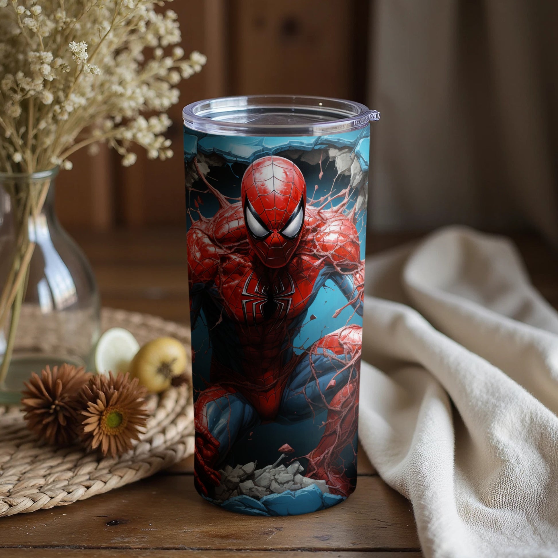 Spider-Man Heroic Adventure Art Print Tumbler