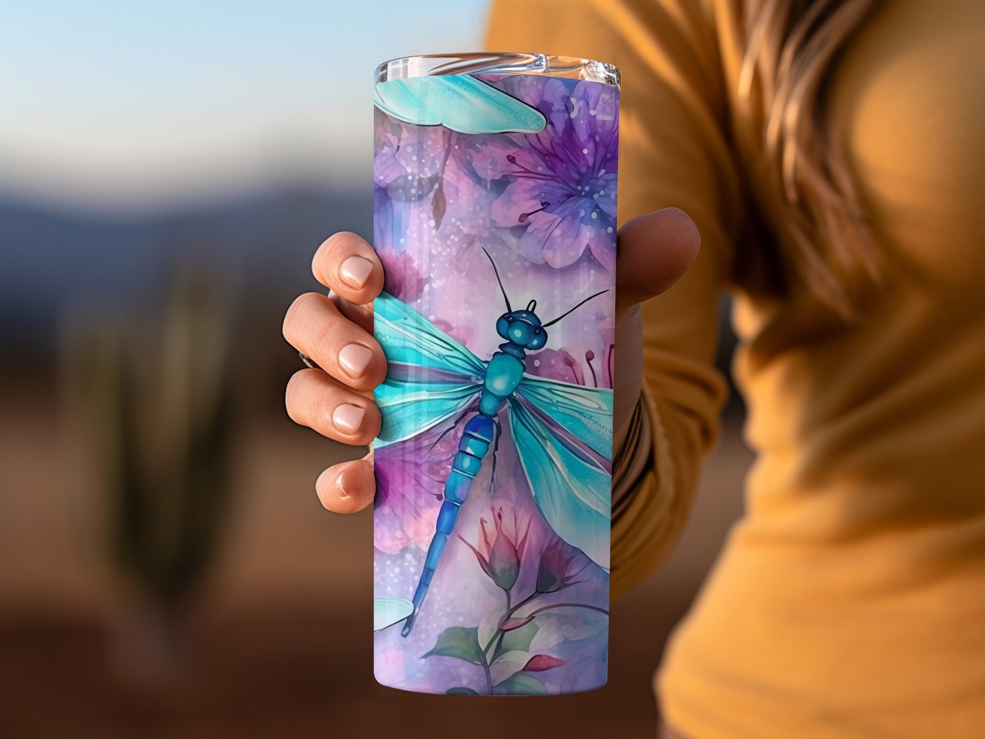Beautiful Dragonfly Design Insulated Tumbler Product