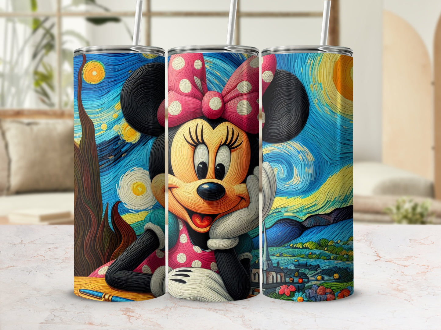 Whimsical Cartoon Character Inspired Tumbler Set