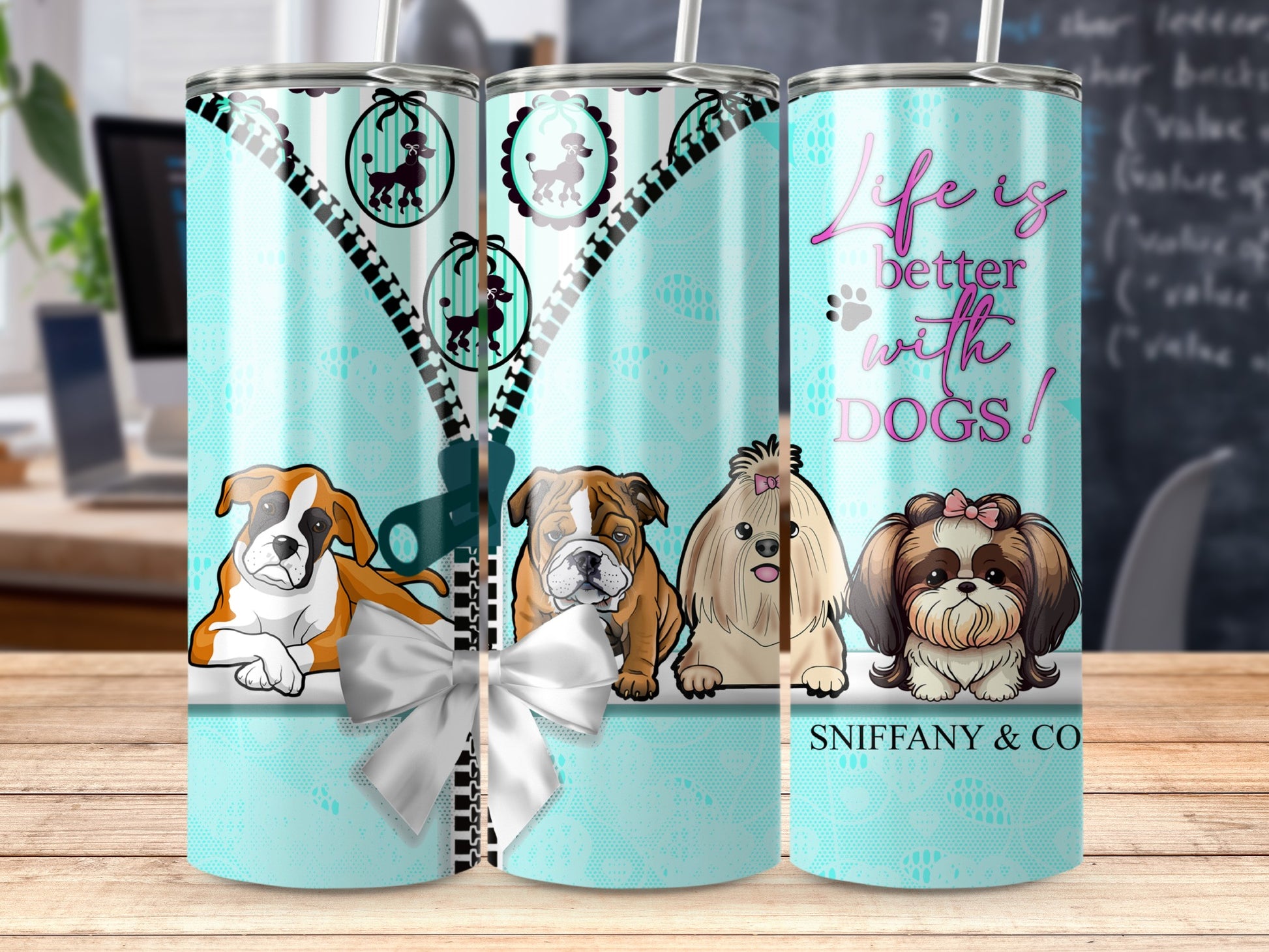 Assorted Dog Breeds Life Is Better With Dogs tumbler product type