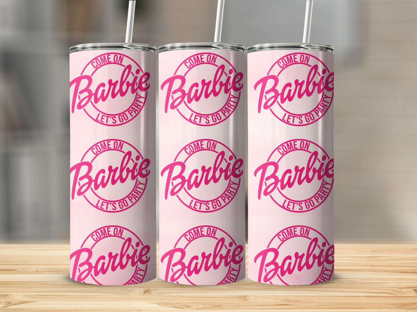 Come On Barbie Lets Go Party Pattern Design Tumblers