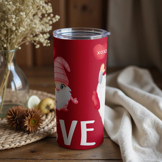 Festive Gnome Tumbler with Santa Claus Graphics