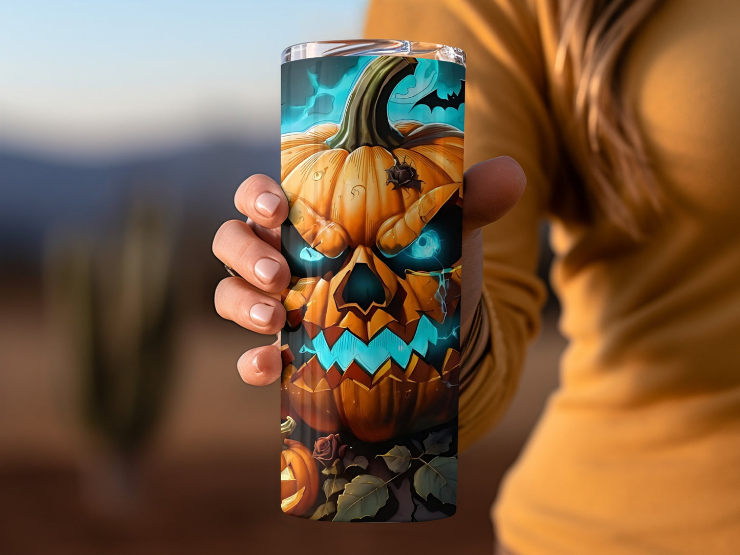 Spooky Halloween Jack-O'-Lantern Tumbler