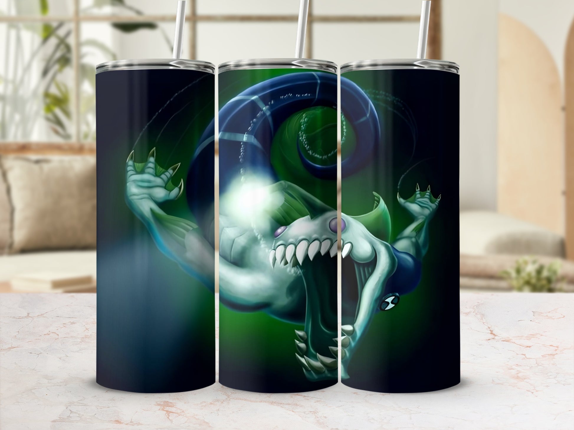 Alien Monster Art Graphic Insulated Tumbler Cup