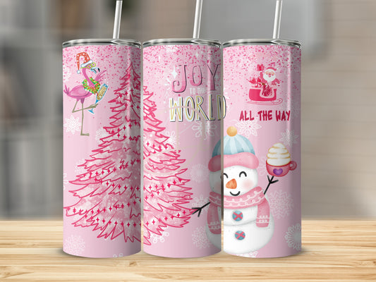 Joy to the World Christmas Tumblers Set for Holidays