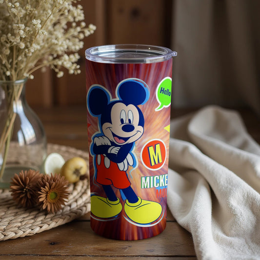 Vibrant Mickey Mouse Design Tumbler for Fans