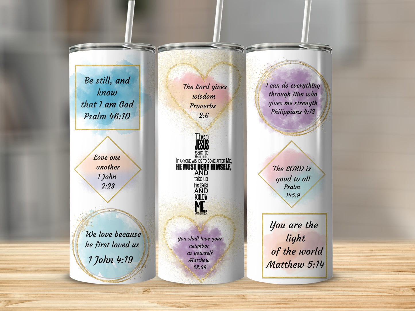 Inspirational Bible Verse Insulated Tumbler Cup