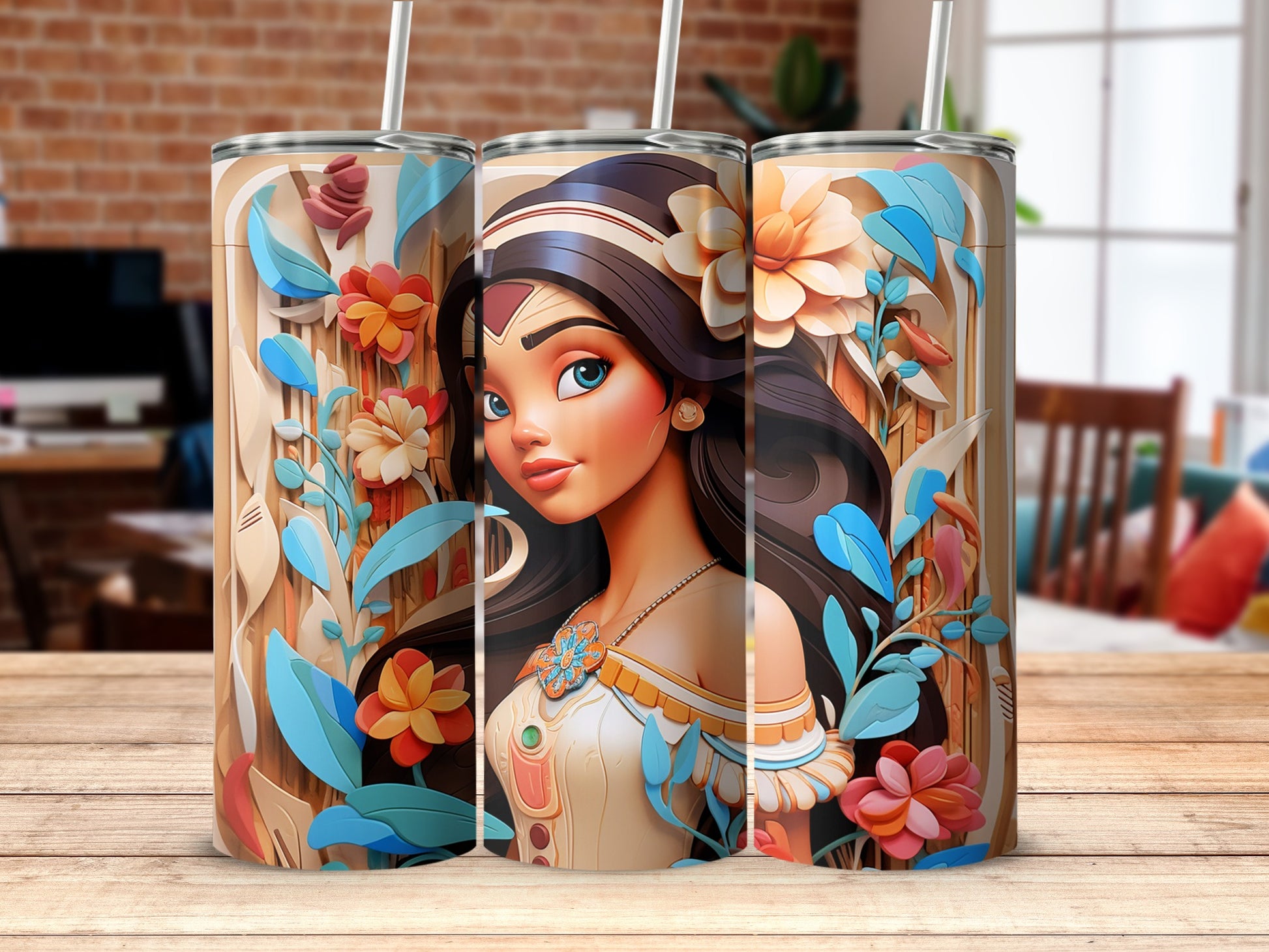 Vibrant Floral Art Tumbler for Stylish Hydration