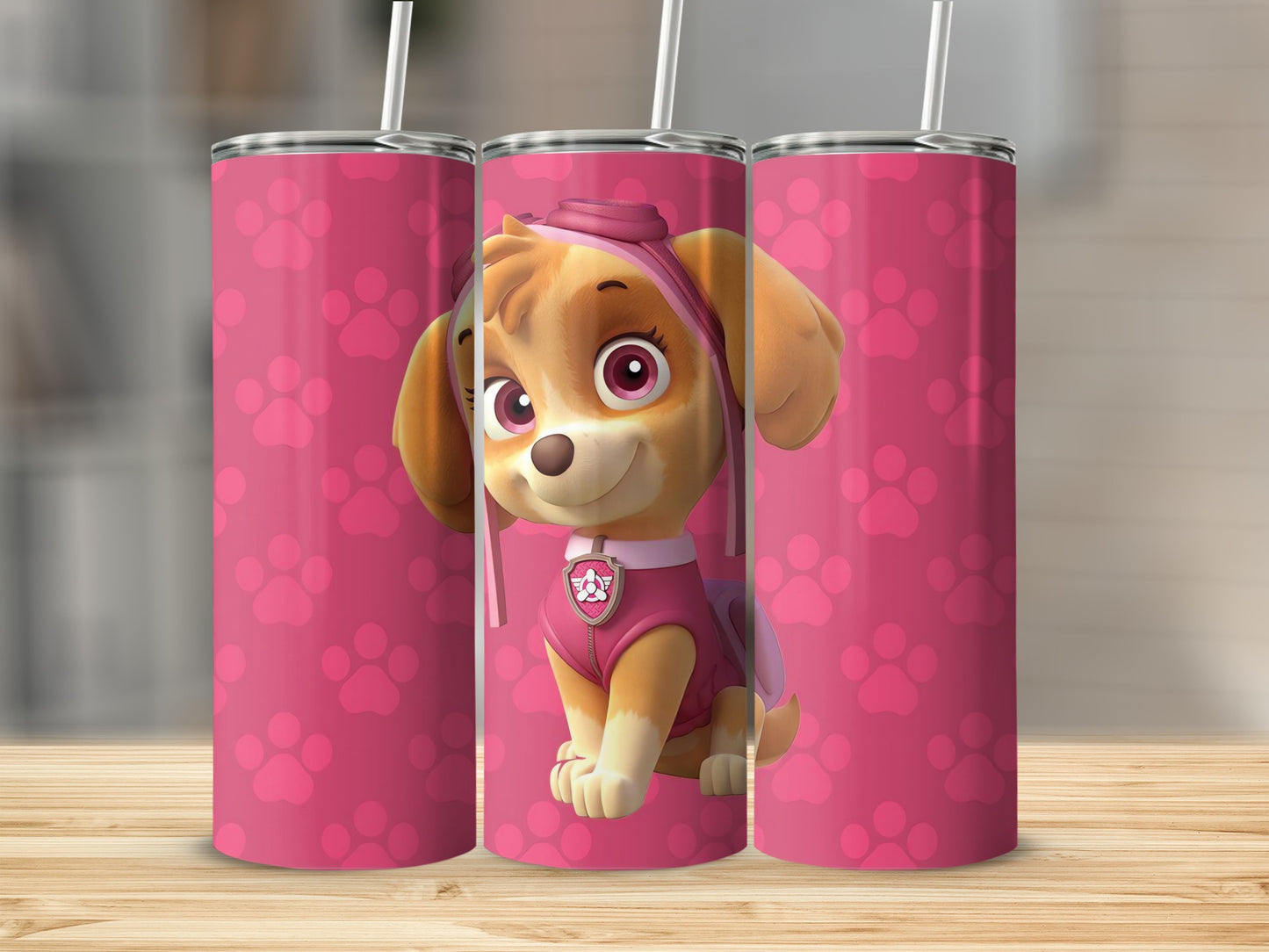 Adorable Paw Print Puppy Character Tumbler product