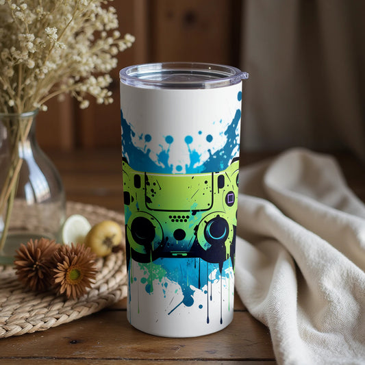 Abstract Console Art Printed Tumbler for Gaming Lovers