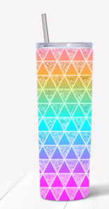 Geometric Brightly colored tumbler
