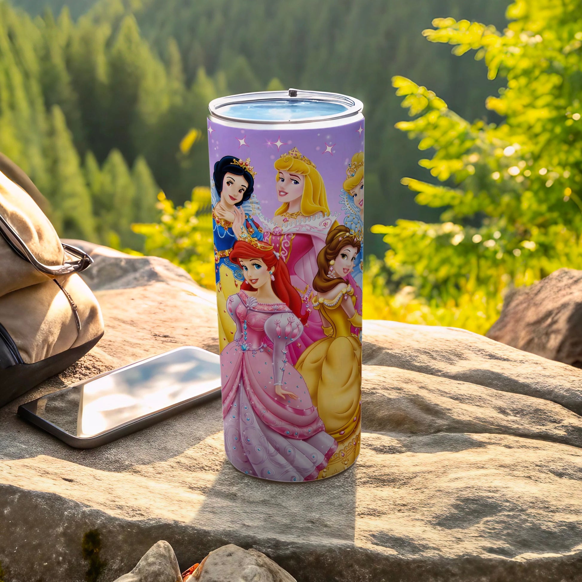 Colorful Princess Graphics Tumbler With Lid Product