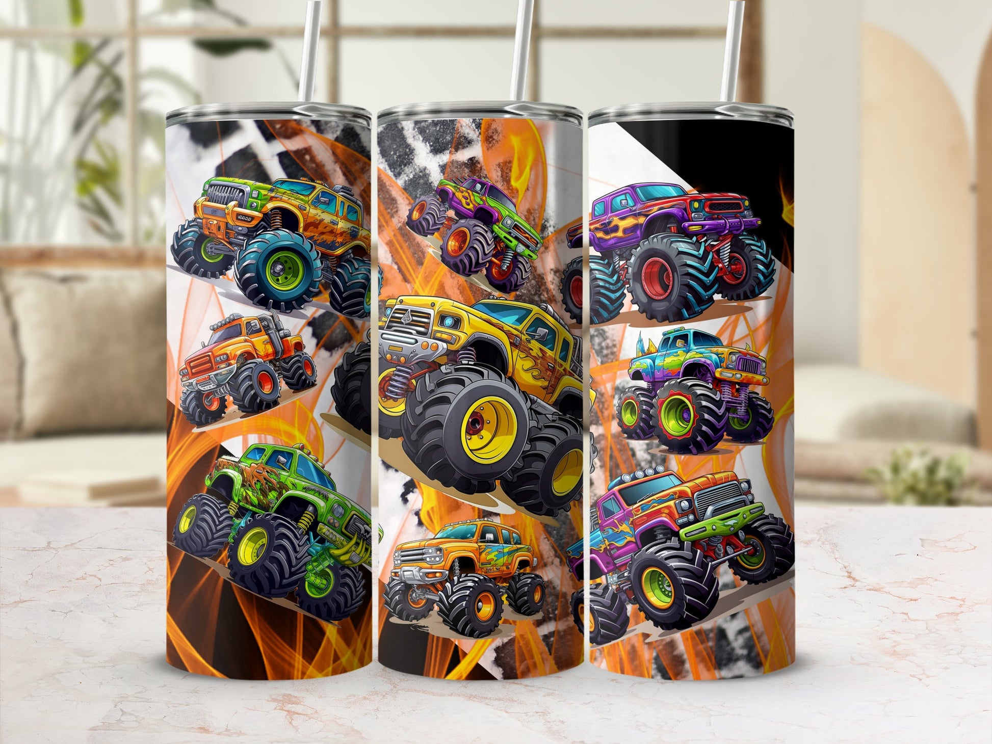 Exciting Monster Trucks Art Colorful Truck product type