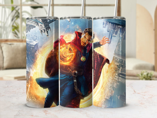 Doctor Strange Glowing Spell Multiverse Cityscape Tumbler product type