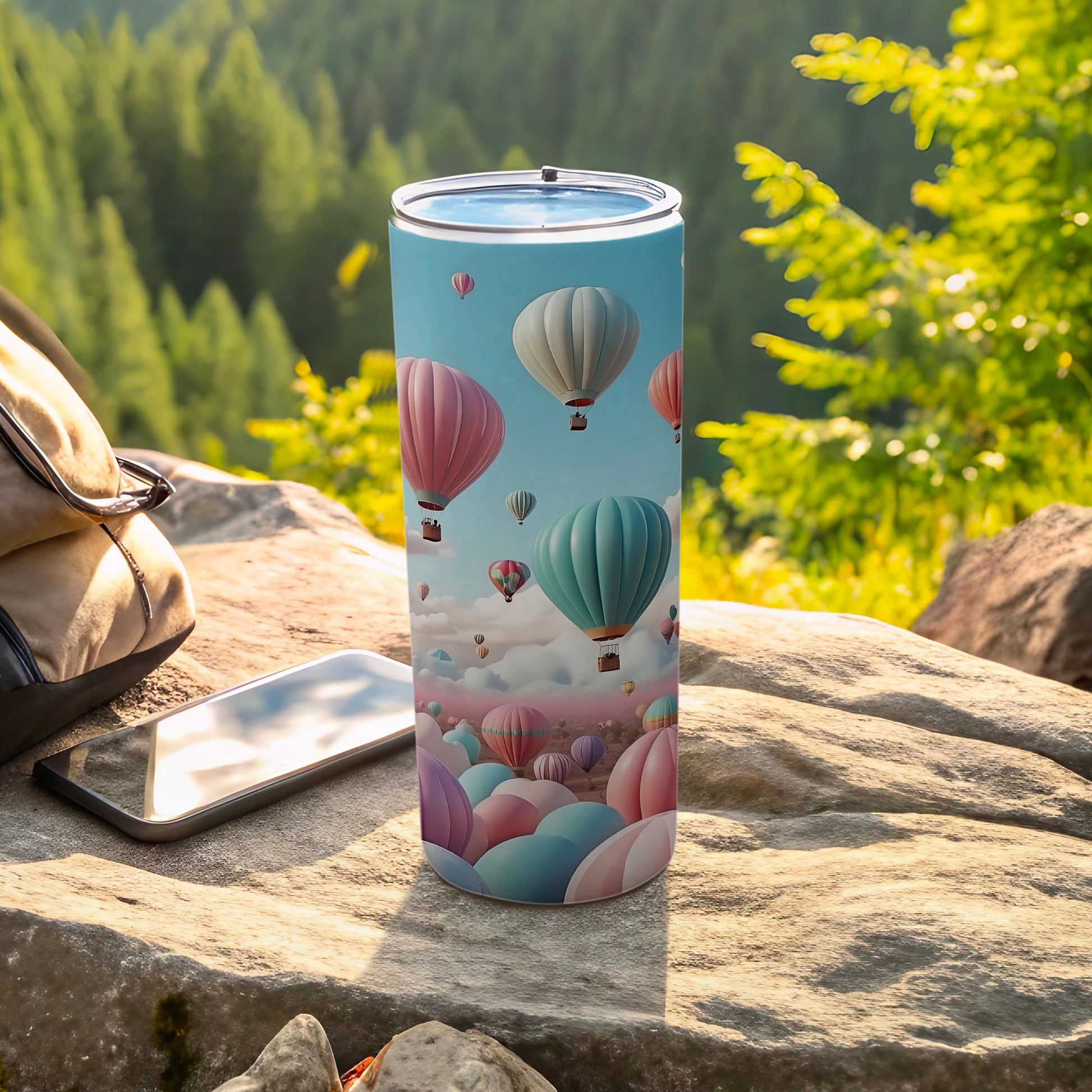 Hot Air Balloon Dreamy Sky Colorful Travel Tumbler product type
