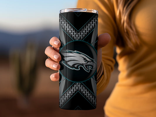 Philadelphia Eagles Eagle Head Round Emblem Design Tumblers