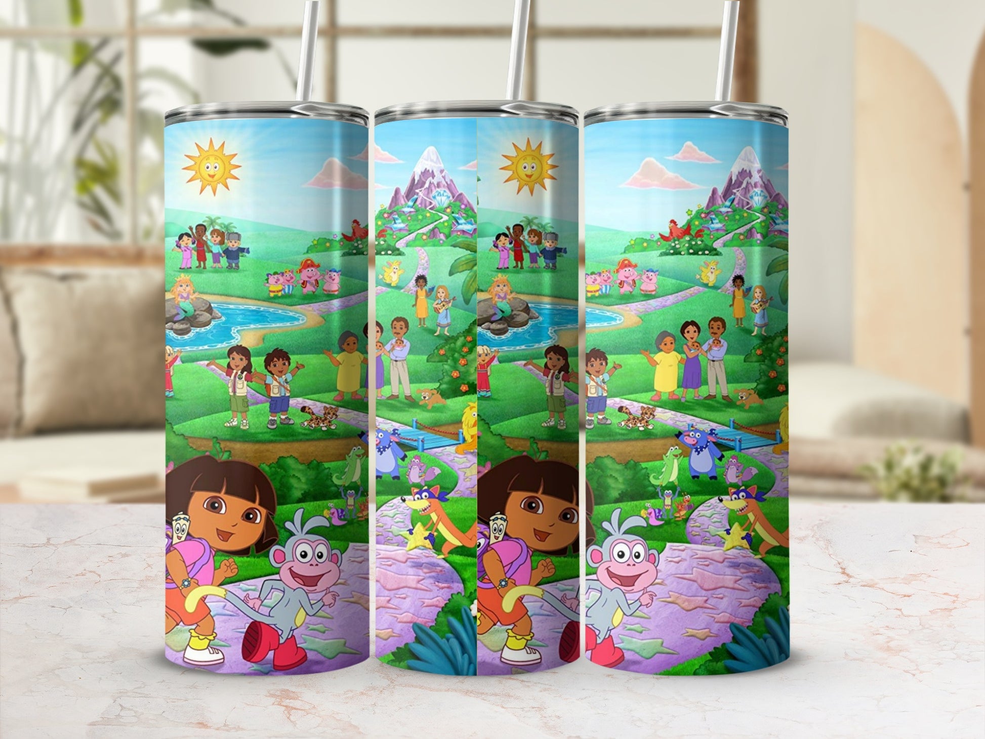 Dora the Explorer Adventure Scene Insulated Travel Cup