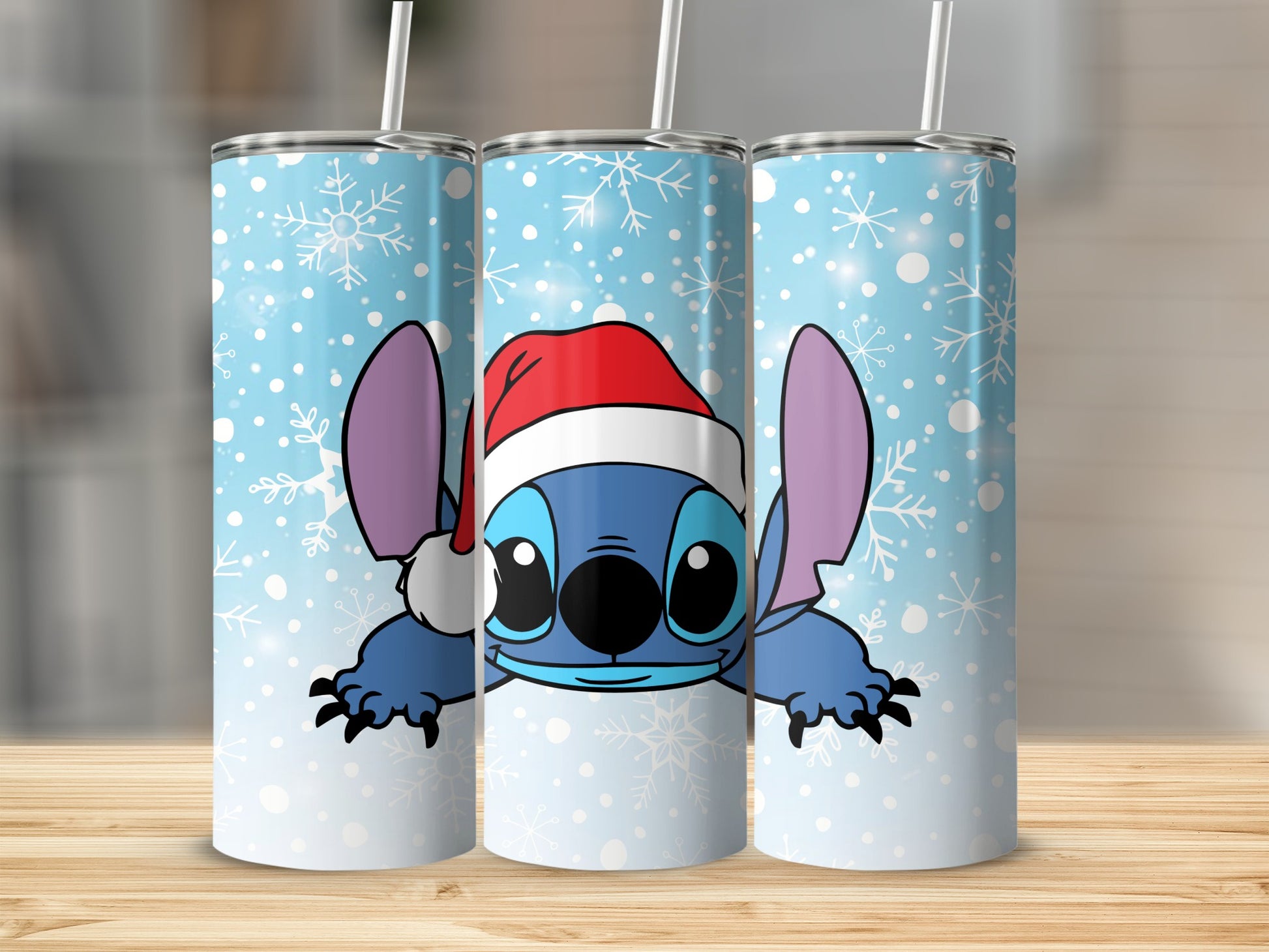 Cute Holiday Stitch Design Tumbler for Festive Cheer